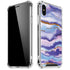 Blue Violet Watercolor Geode iPhone X/XS Clear Case