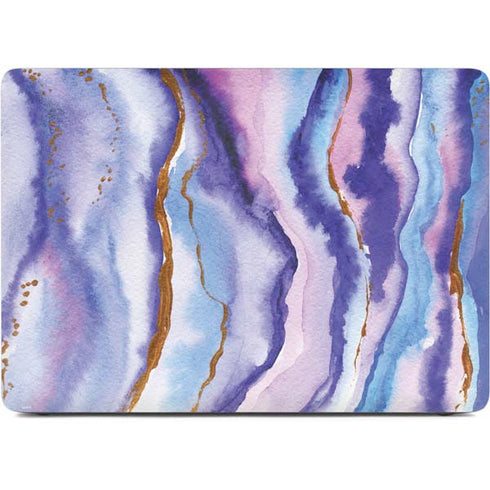 Blue Violet Watercolor Geode Apple MacBook Air Skin