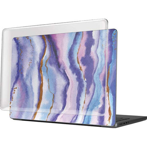 Blue Violet Watercolor Geode MacBook Pro 14in (2021-24) Case plus Skin