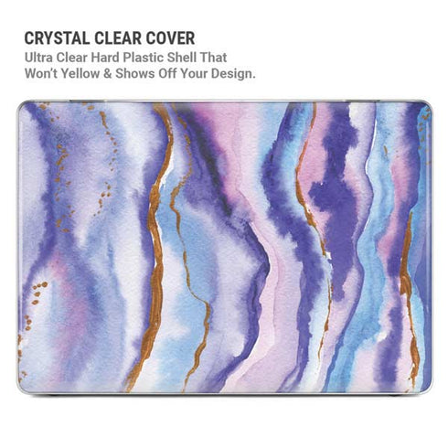 Blue Violet Watercolor Geode MacBook Pro 14in (2021-24) Case plus Skin