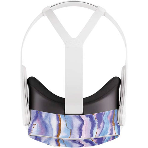 Blue Violet Watercolor Geode Meta Quest 3S Skin