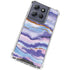 Blue Violet Watercolor Geode Moto G Stylus 5G (2025) Clear Case