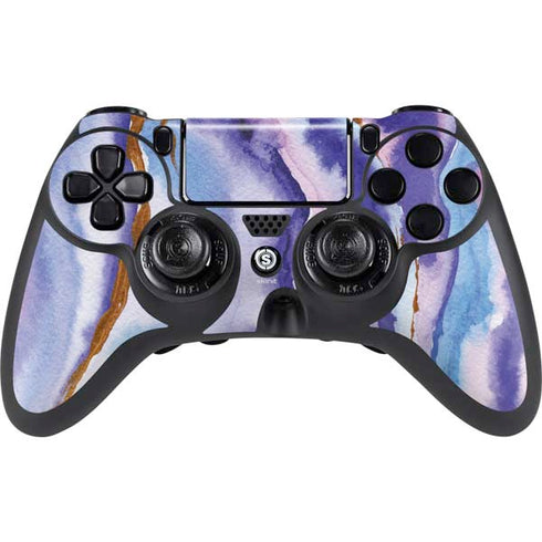 Blue Violet Watercolor Geode PlayStation PS4 Skins