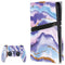 Blue Violet Watercolor Geode PS5 Pro Disk Bundle Skin
