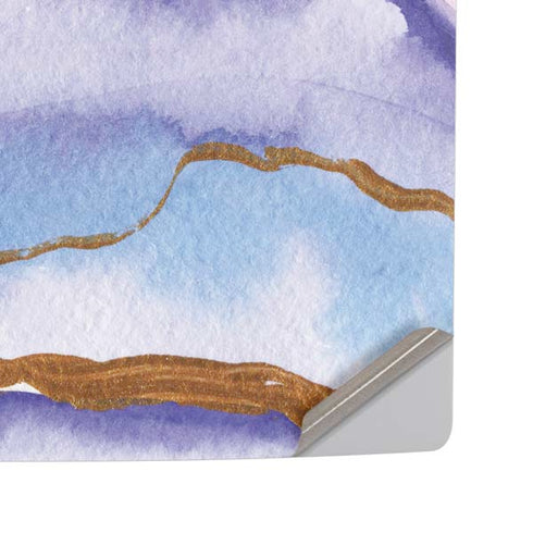Blue Violet Watercolor Geode PS5 Pro Disk Console Skin