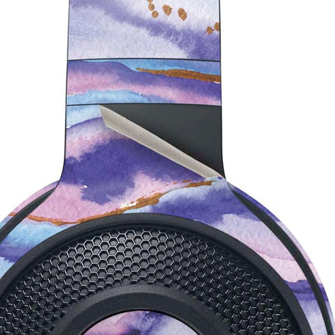 Blue Violet Watercolor Geode Razer Kraken X Skin