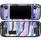 Blue Violet Watercolor Geode Steam Deck Handheld Gaming Computer OLED Skin