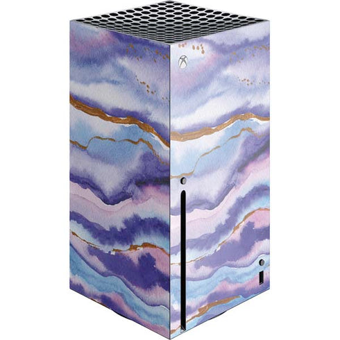 Blue Violet Watercolor Geode Xbox Series X Skins
