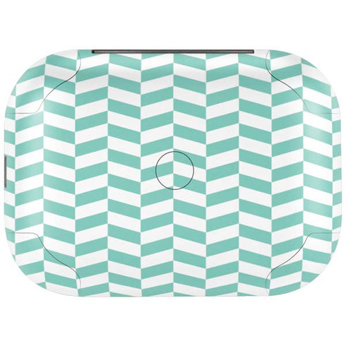 Blue White Chevron Amazon Echo Buds Skin