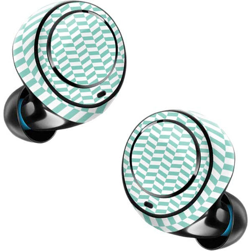 Blue White Chevron Amazon Echo Buds Skin