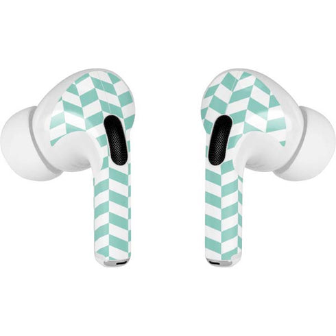 Blue White Chevron AirPods Skins