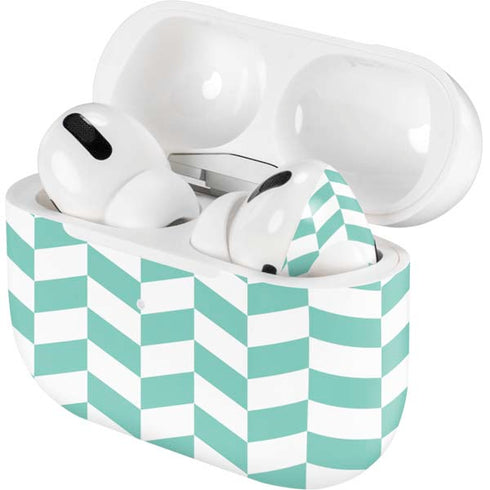 Blue White Chevron AirPods Skins