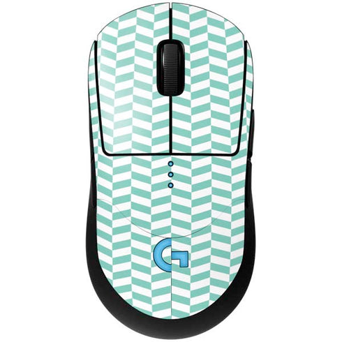 Blue White Chevron G Pro Wireless Gaming Mouse Skin