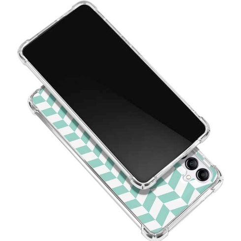 Blue White Chevron Gabb Phone 4 Clear Case