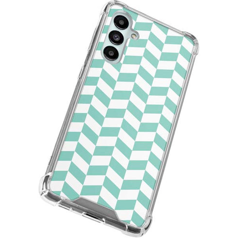 Blue White Chevron Galaxy A16 5G Clear Case