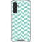 Blue White Chevron Galaxy A17 Clear Case