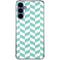 Blue White Chevron Galaxy A35 5G Clear Case