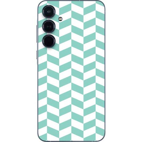 Blue White Chevron Galaxy A35 5G Skin
