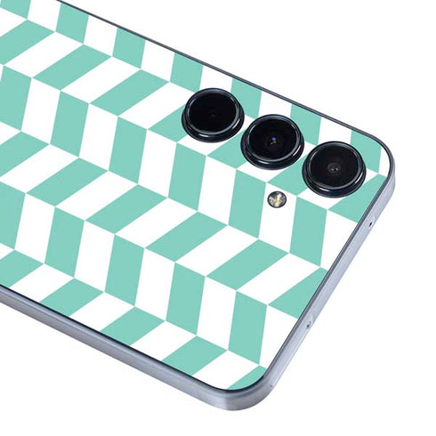 Blue White Chevron Galaxy A35 5G Skin