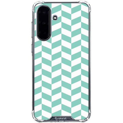Blue White Chevron Galaxy A36 5G Clear Case