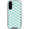 Blue White Chevron Galaxy A36 5G Clear Case