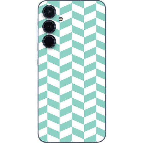 Blue White Chevron Galaxy A55 5G Skin