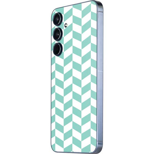 Blue White Chevron Galaxy A55 5G Skin