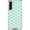 Blue White Chevron Galaxy S24 FE Clear Case