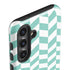 Blue White Chevron Galaxy S25 Impact Case