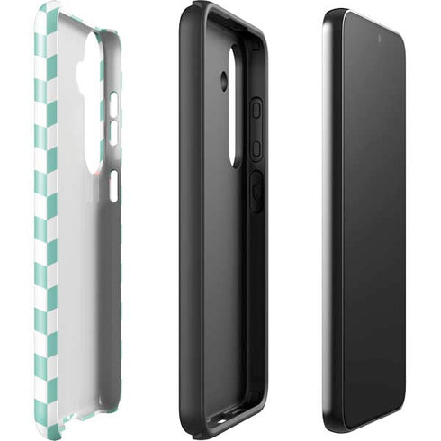 Blue White Chevron Galaxy S25 Impact Case