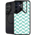 Blue White Chevron Galaxy S24 Kickstand Case