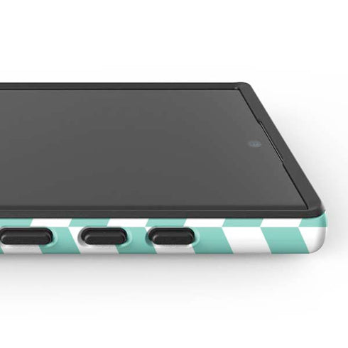 Blue White Chevron Galaxy S25 Ultra Impact Case