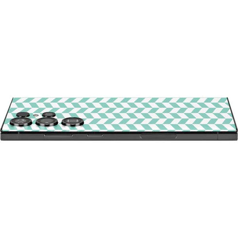 Blue White Chevron Galaxy S25 Ultra Skin