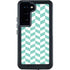 Blue White Chevron Galaxy S24 Waterproof Case