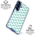 Blue White Chevron Galaxy S25 Clear Case