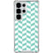 Blue White Chevron Galaxy S25 Ultra Clear Case