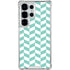 Blue White Chevron Galaxy S25 Ultra Clear Case