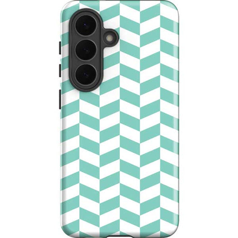 Blue White Chevron Galaxy S26 Plus Impact Case