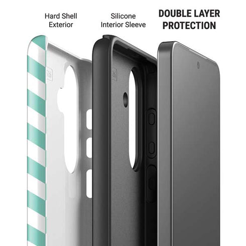 Blue White Chevron Galaxy S26 Plus Impact Case