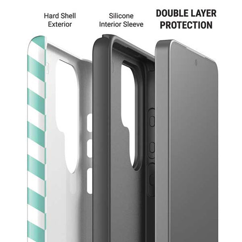 Blue White Chevron Galaxy S26 Ultra Impact Case