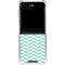 Blue White Chevron Galaxy Z Flip6 Clear Case