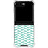 Blue White Chevron Galaxy Z Flip6 Clear Case