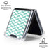 Blue White Chevron Galaxy Z Flip6 Clear Case