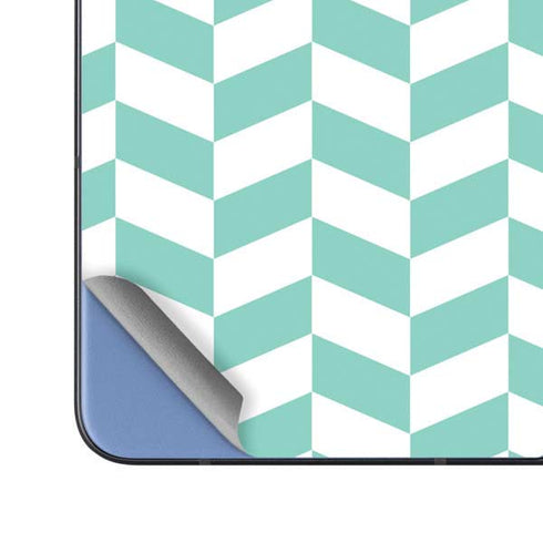 Blue White Chevron Galaxy Z Fold5 5G Skin
