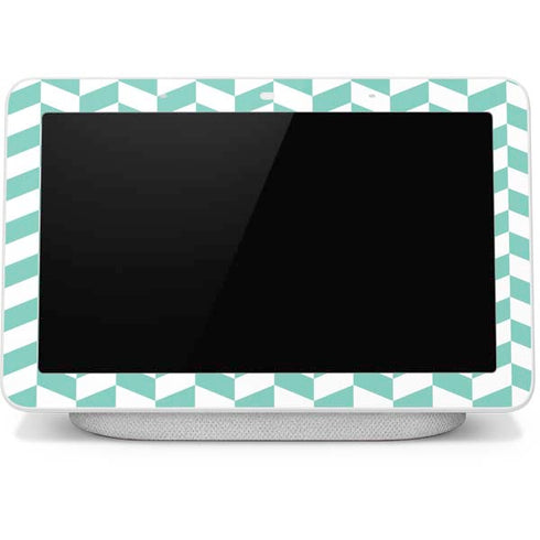 Blue White Chevron Google Home Hub Skin