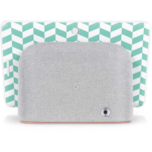 Blue White Chevron Google Home Hub Skin
