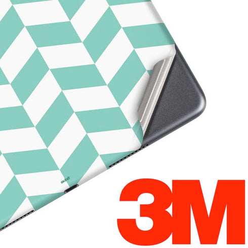 Blue White Chevron iPad Skins