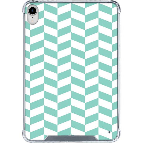 Blue White Chevron iPad 11th Gen (2025) Clear Case