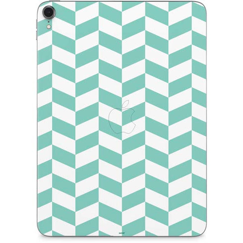 Blue White Chevron Apple iPad Pro Skin
