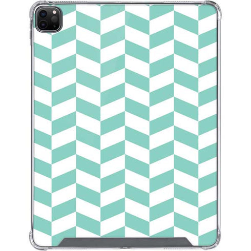 Blue White Chevron iPad Cases